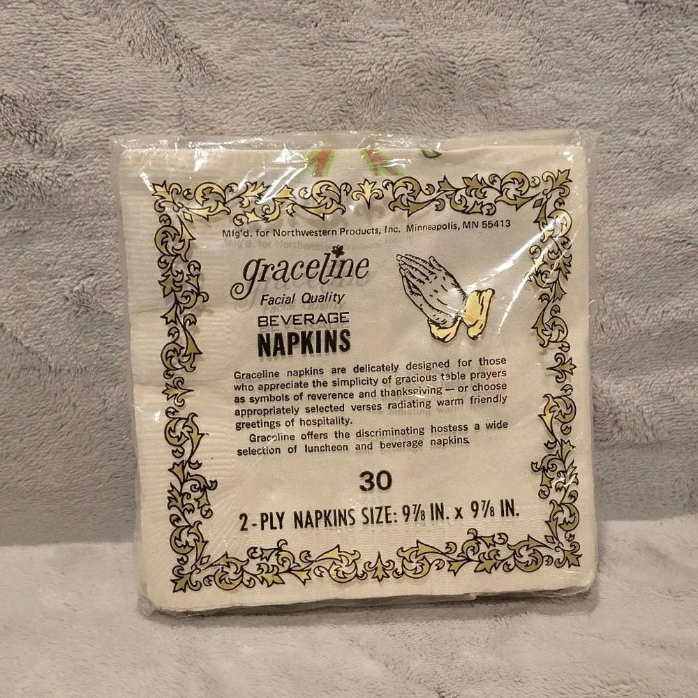 Vintage Graceline Owl Beverage Napkins 30 Count 2-Ply Welcome to our Home NEW
